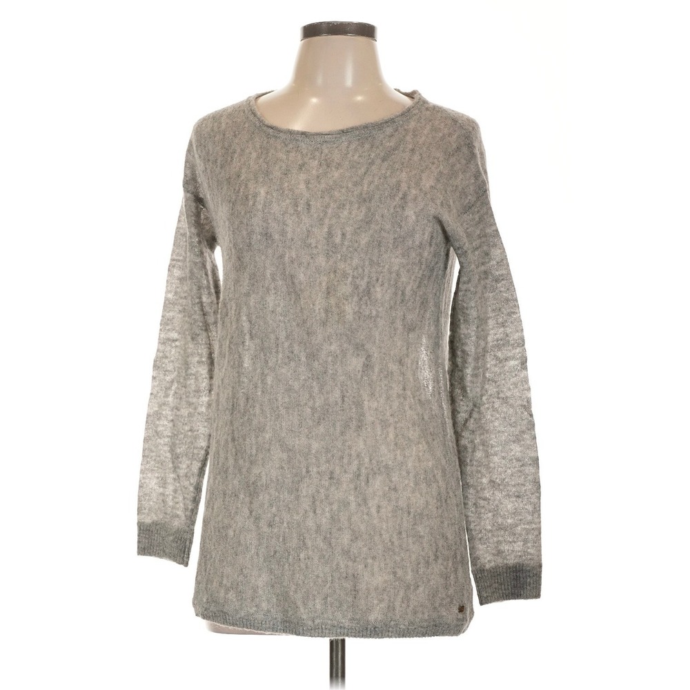 One Grey Day Alpaca Merino Wool Blend Back Cutout Sweater Gray Size L